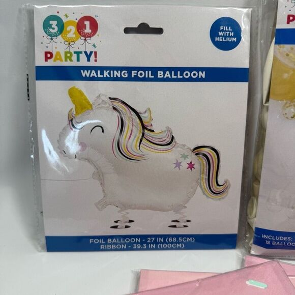 D24 Party Decorations- 5 piece party decorations, walking unicorn and arch ballo - Picture 3 of 4